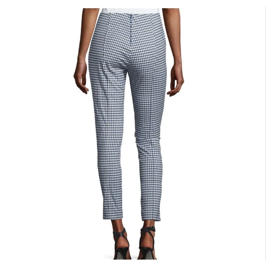 Veronica Beard black and white gingham cropped seam front pant 8 - Image 6