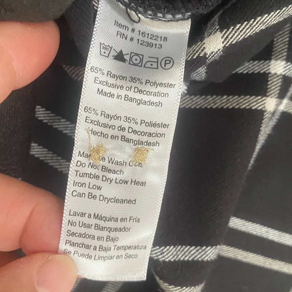 Jachs Girlfriend Women's Super Soft Feel Flannel Shirt 2XL, Black & White,Pocket - Image 8