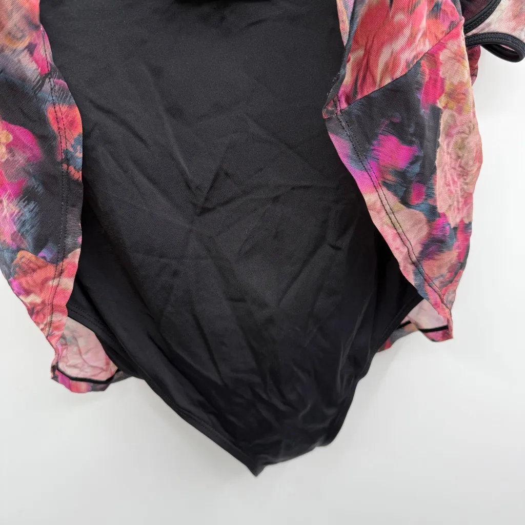 Torrid Floral Print‎ Mesh Underwire One Piece Swimsuit Sz 2X DD/F - Image 8