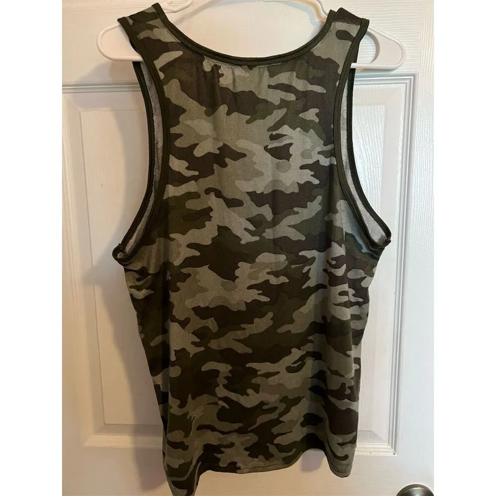 Lucky Brand Women's Green Camo Sleeveless Tank Top Size XL Casual Summer - Image 3