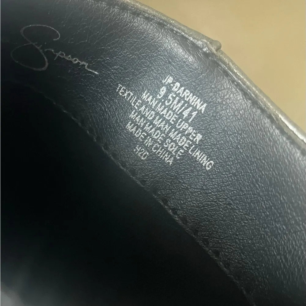 Jessica Simpson Silver Ankle Boots Size 9.5 - Image 6