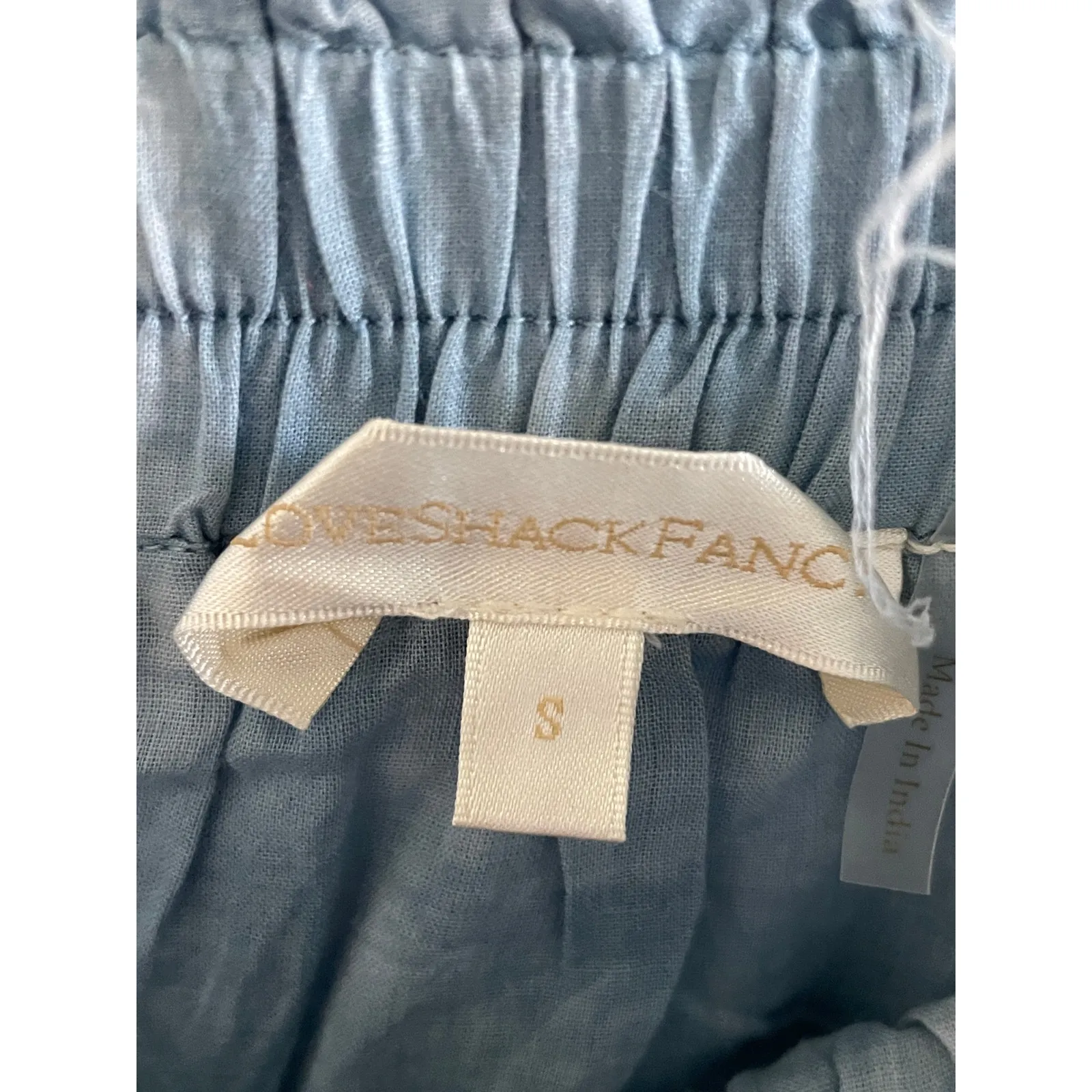 LoveShackFancy Blue Ruffle Mini Skirt – Tiered Lace Trim – Coquette Cottagecore - Image 9