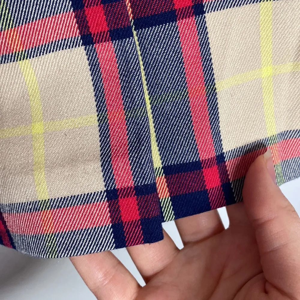 Princess Vera Wang Y2K plaid pleated mini skirt junior size 5 Red - Image 5