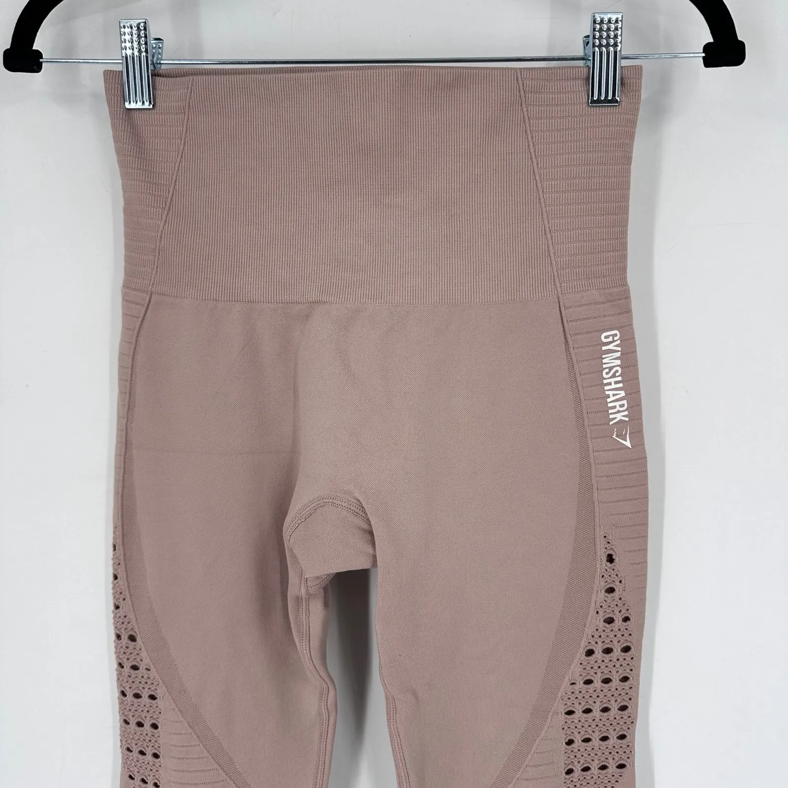 Gymshark Energy Seamless Leggings Women Brown High Waisted Size S Taupe - Image 6