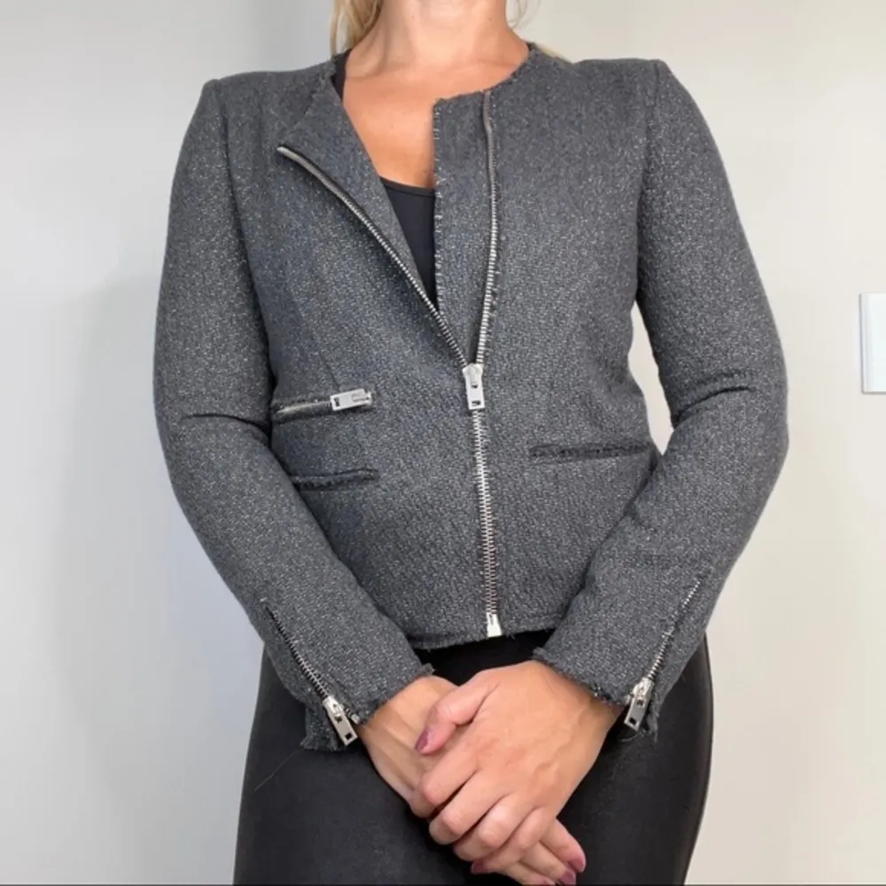 Iro Julienne Gray Raw hem Jacket - Image 66