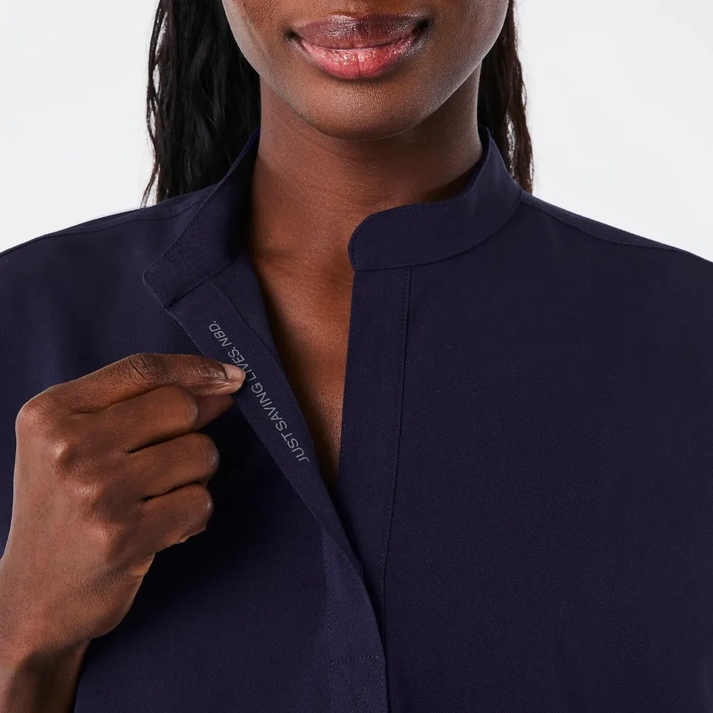 FIGS  Rafaela Oversized Scrub Top in Navy, Size Large - Image 4