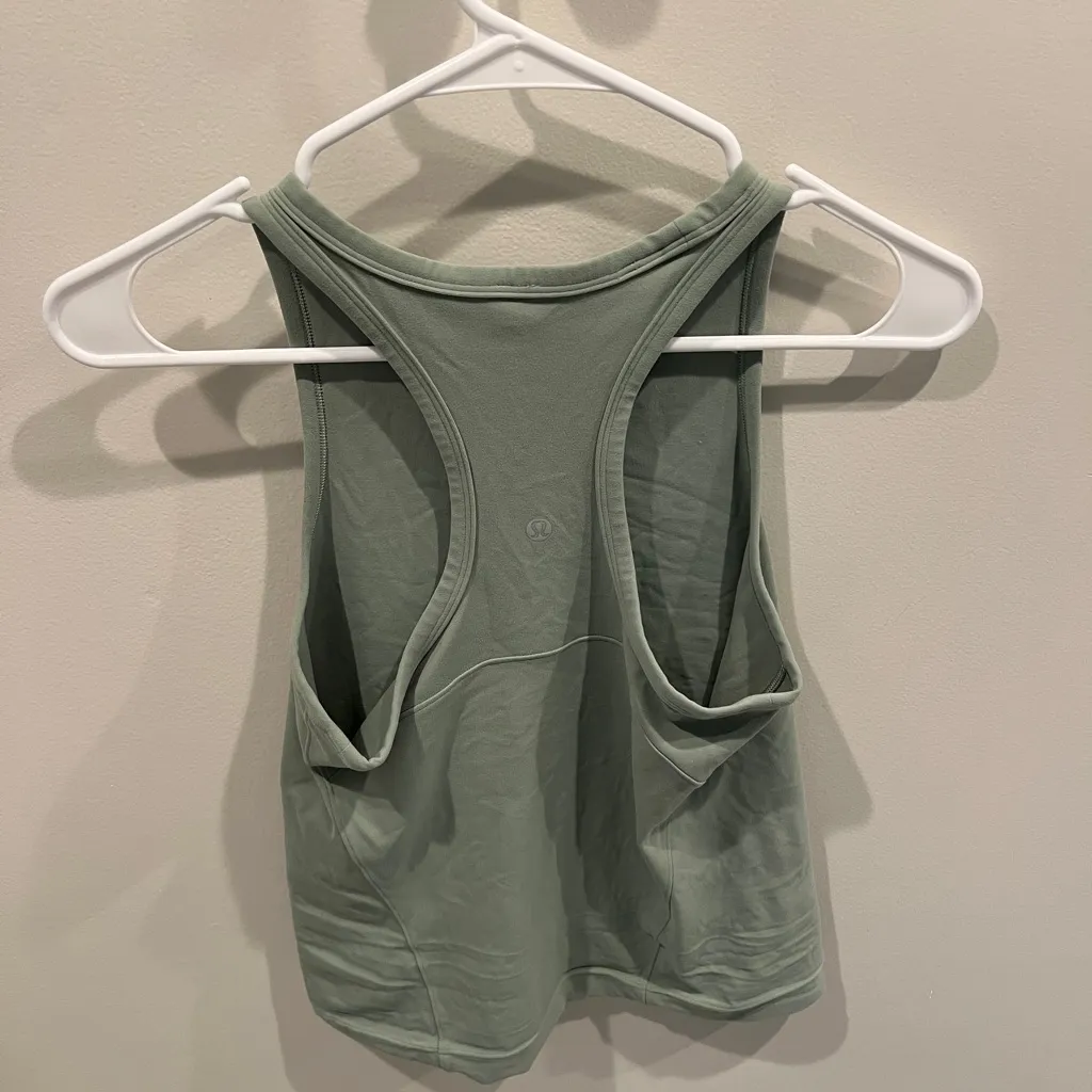 lululemon Align Waist-Length Racerback Tank Top Size 8 in Green - Image 3