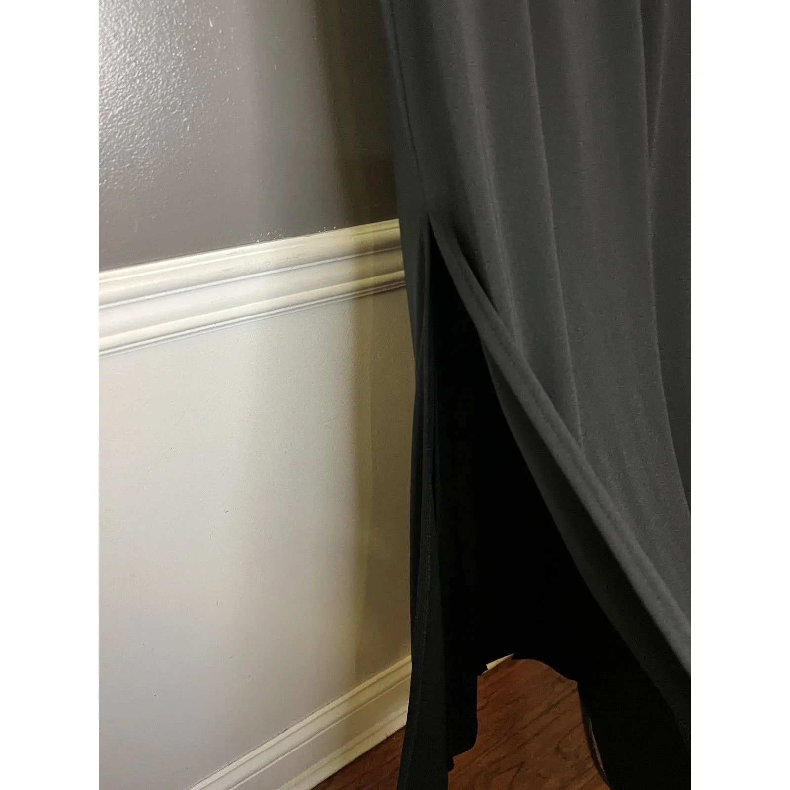 JS Boutique Dress Womens 8 Black Beaded Sequin Gown Formal Evening Maxi Slit - Image 6