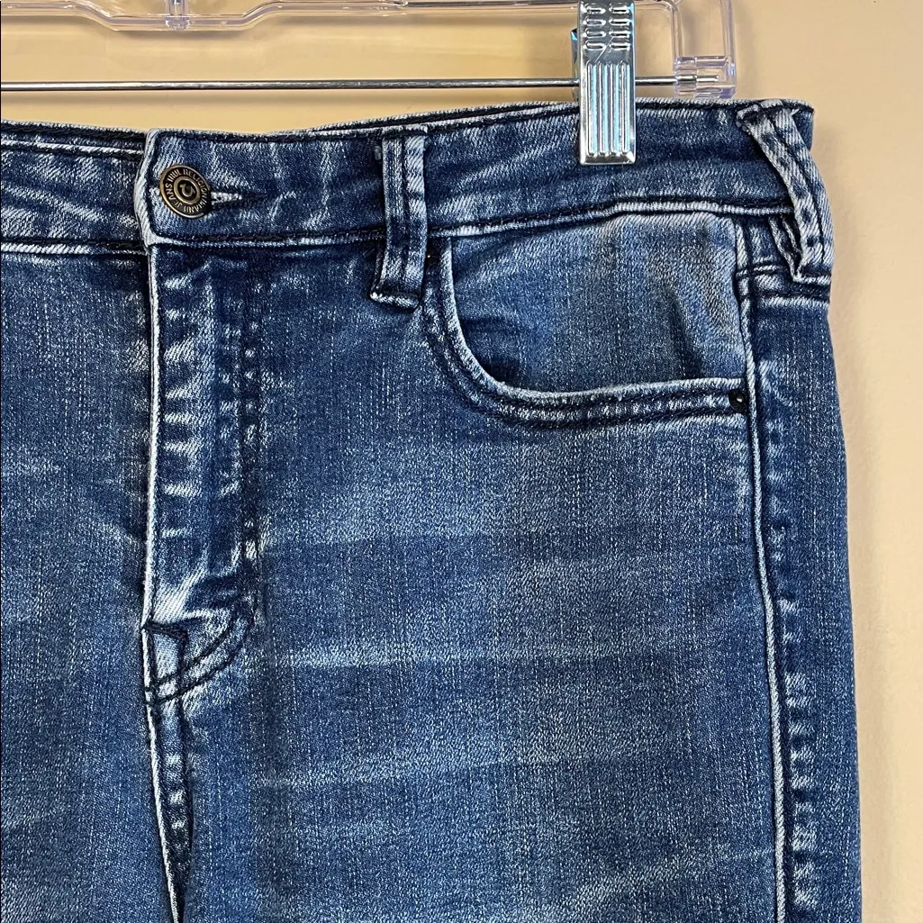 True Religion Women’s Halle High Rise Super Skinny Distressed Medium Wash Jeans - Image 5