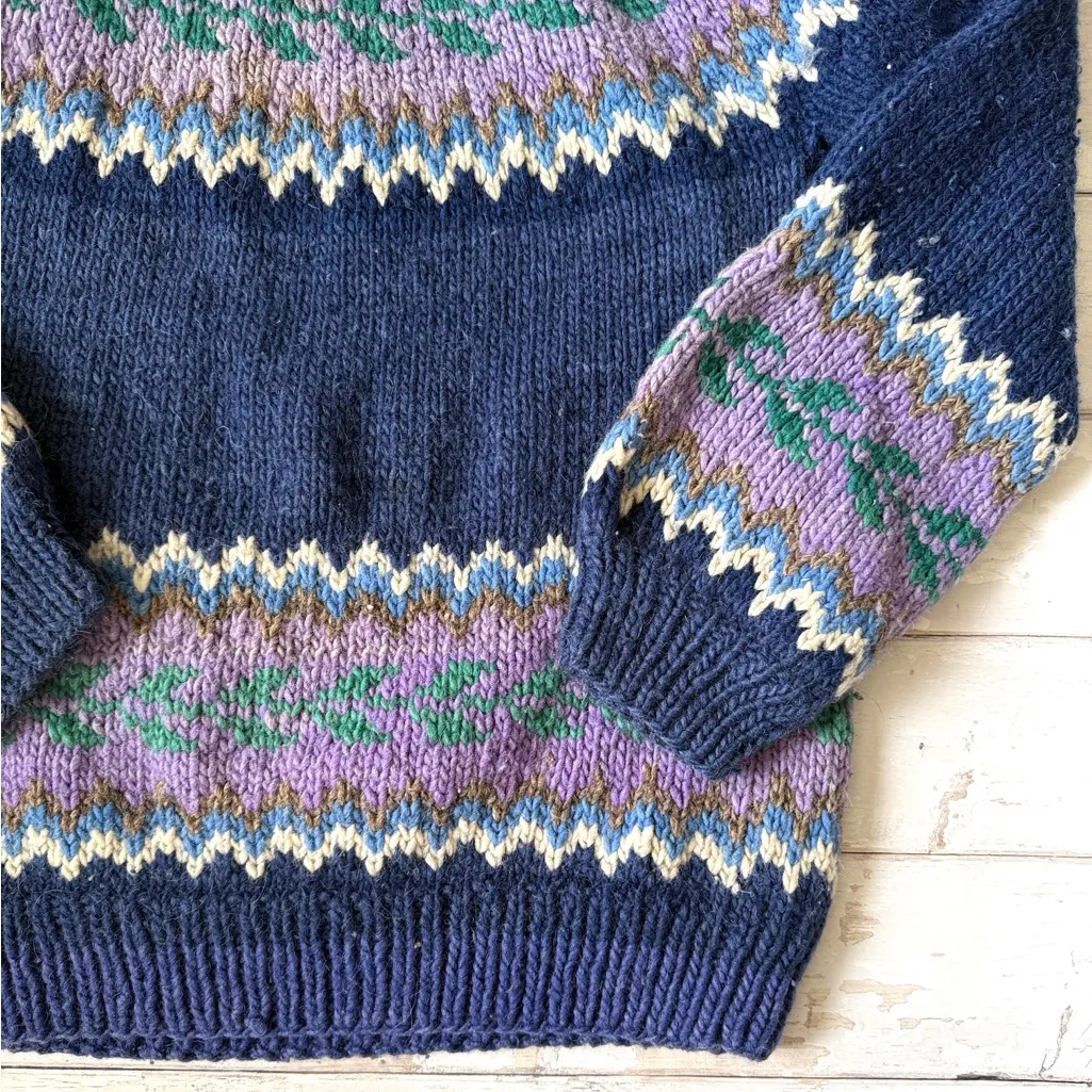 100% Wool Made In Ecuador Knit Sweater XXL Size Unisex Mens Womens 2XL - Image 2