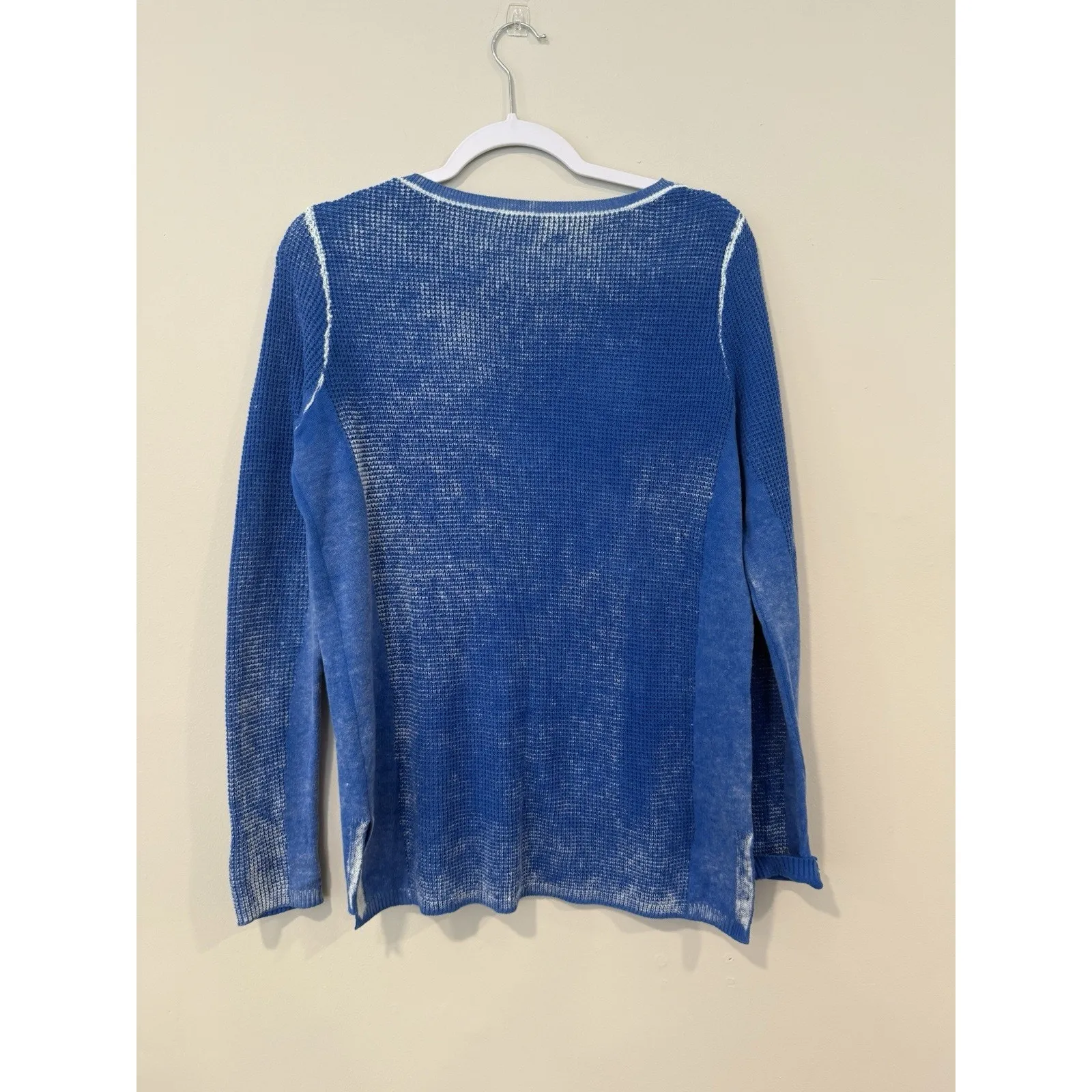 Elliott Lauren Women's 100% Cotton Waffle Knit Shirt Size Small 2335 Blue - Image 9