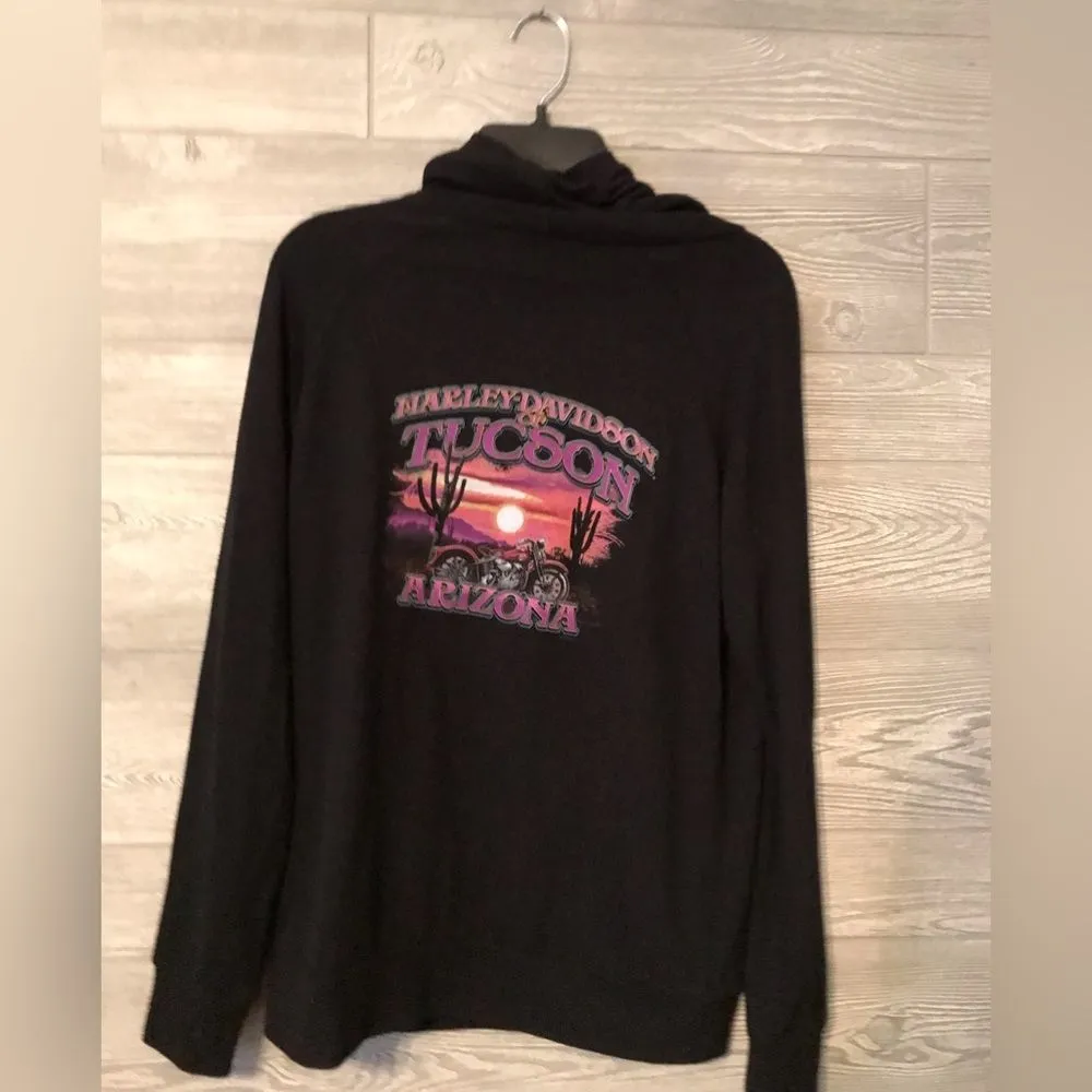 Harley Davidson Tucson‎ Arizona pullover sweatshirt with pocket Black Size XS - Image 3