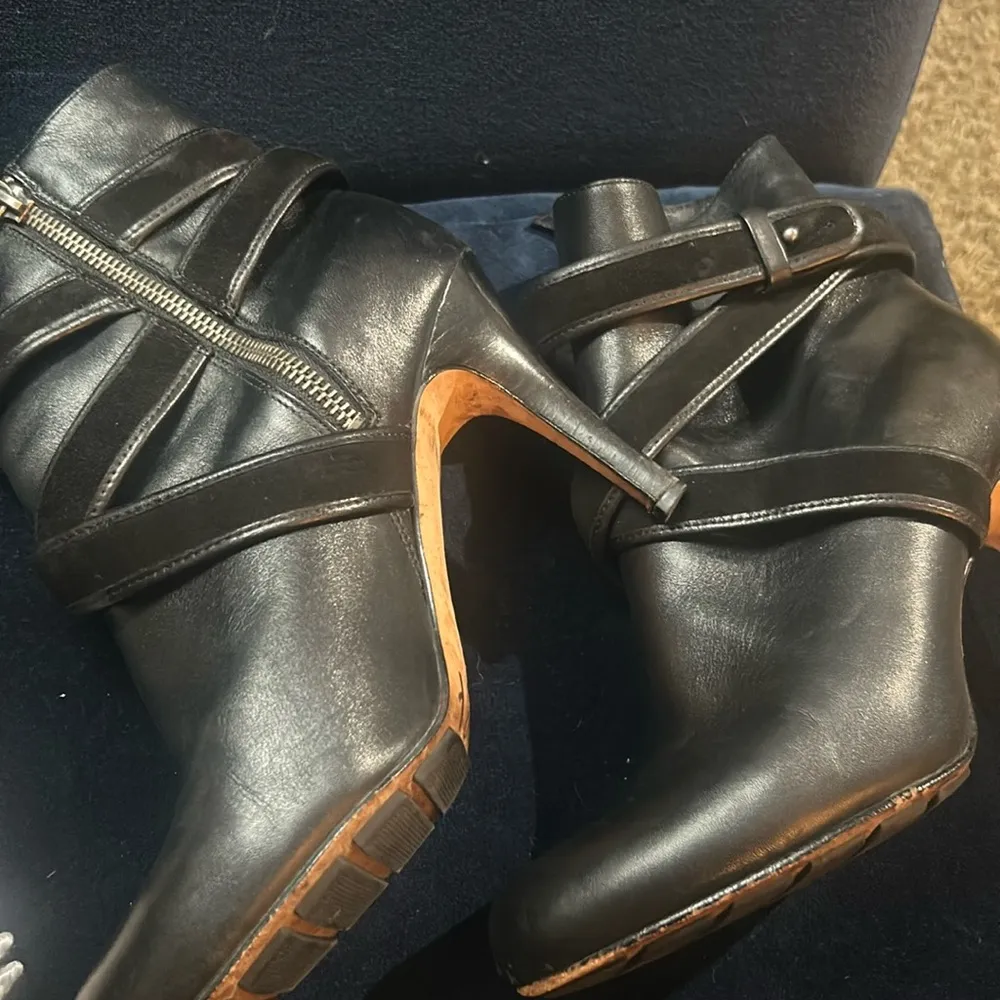 Cole Haan Women's Air Talia Boot Black Leather High Heel Fashion Bootie - Image 8