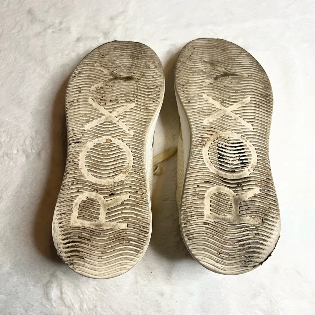 Roxy Carver Sneakers Cream & Gold Women’s Size 7.5 Chunky Retro Y2K Neutral - Image 10