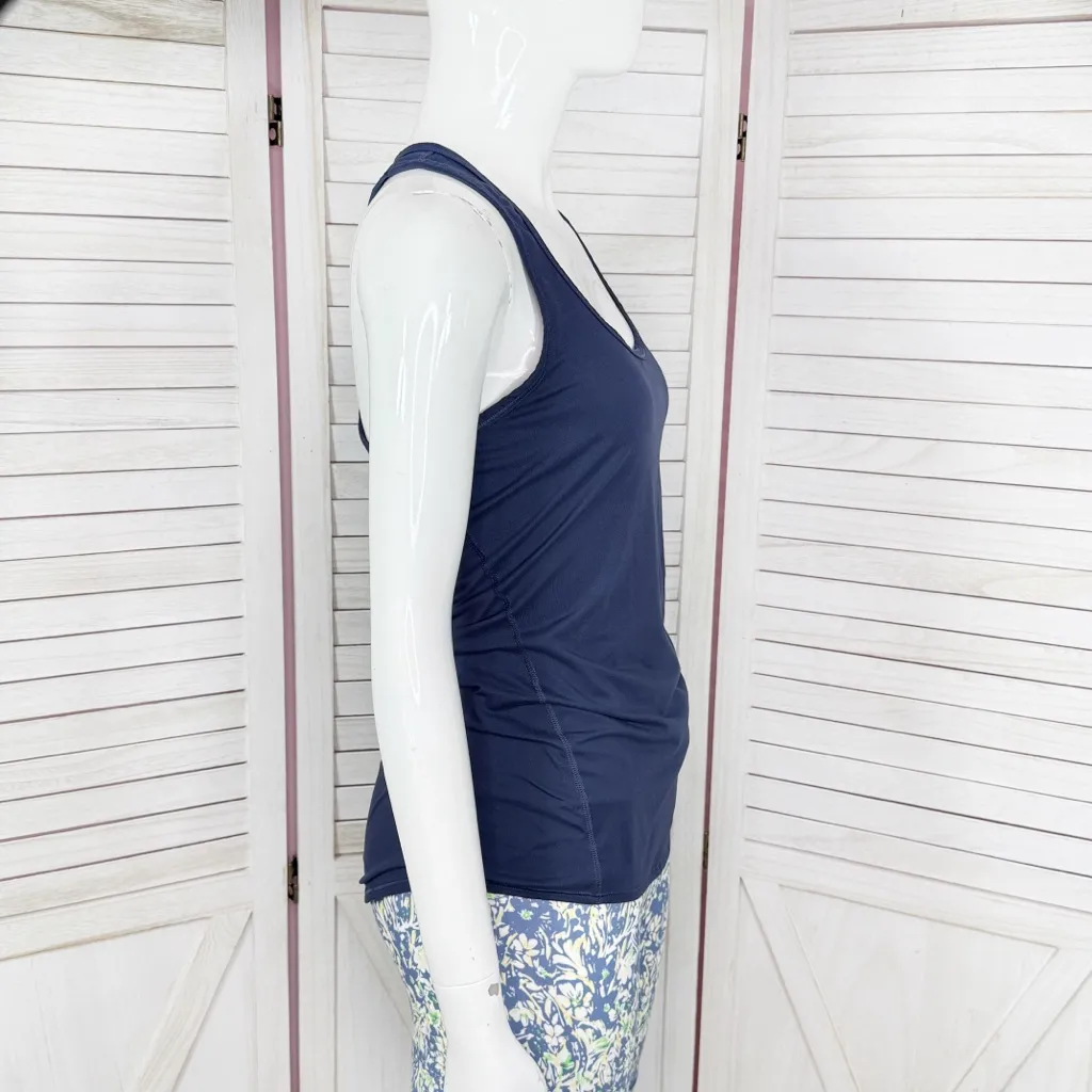 Athleta Chi‎ Racerback Athletic Tank Top Navy Blue XS - Image 3