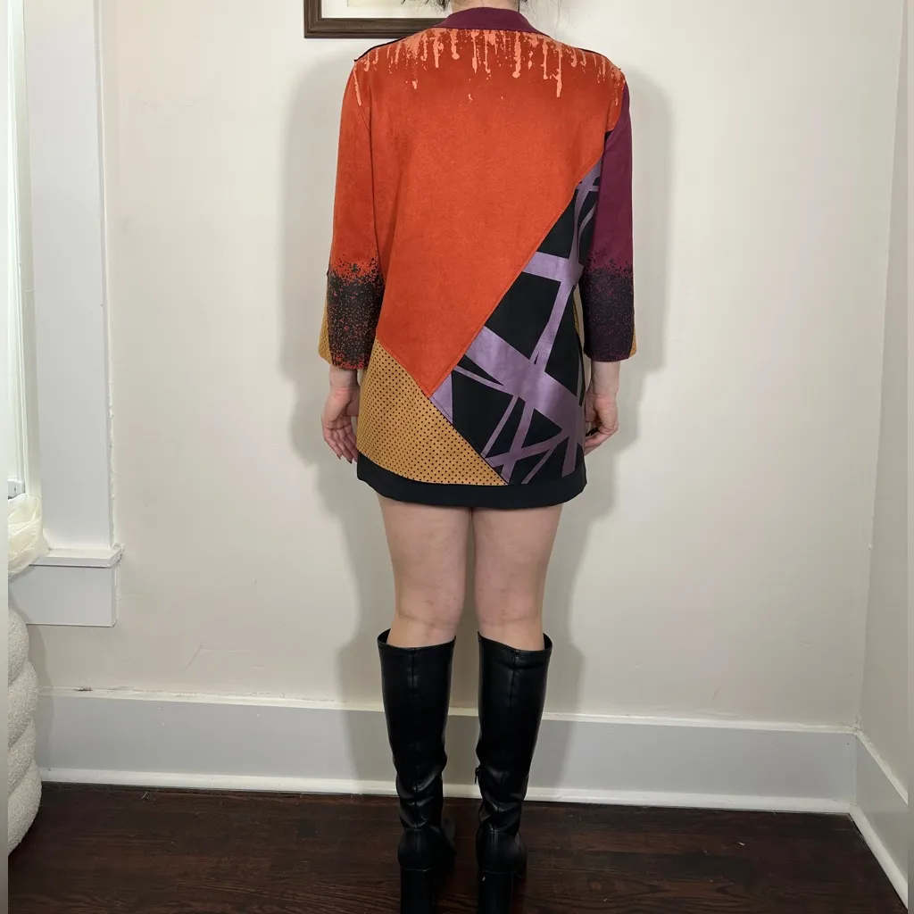 Ali Miles Multicolor Front Button Blouse Size Medium Red - Image 3