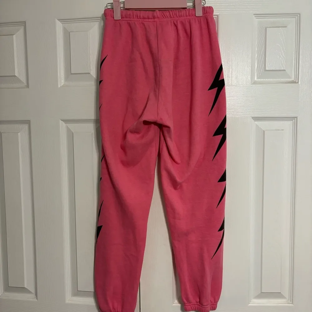 Aviator Nation 4 Bolt Sweatpants Pink - Image 4