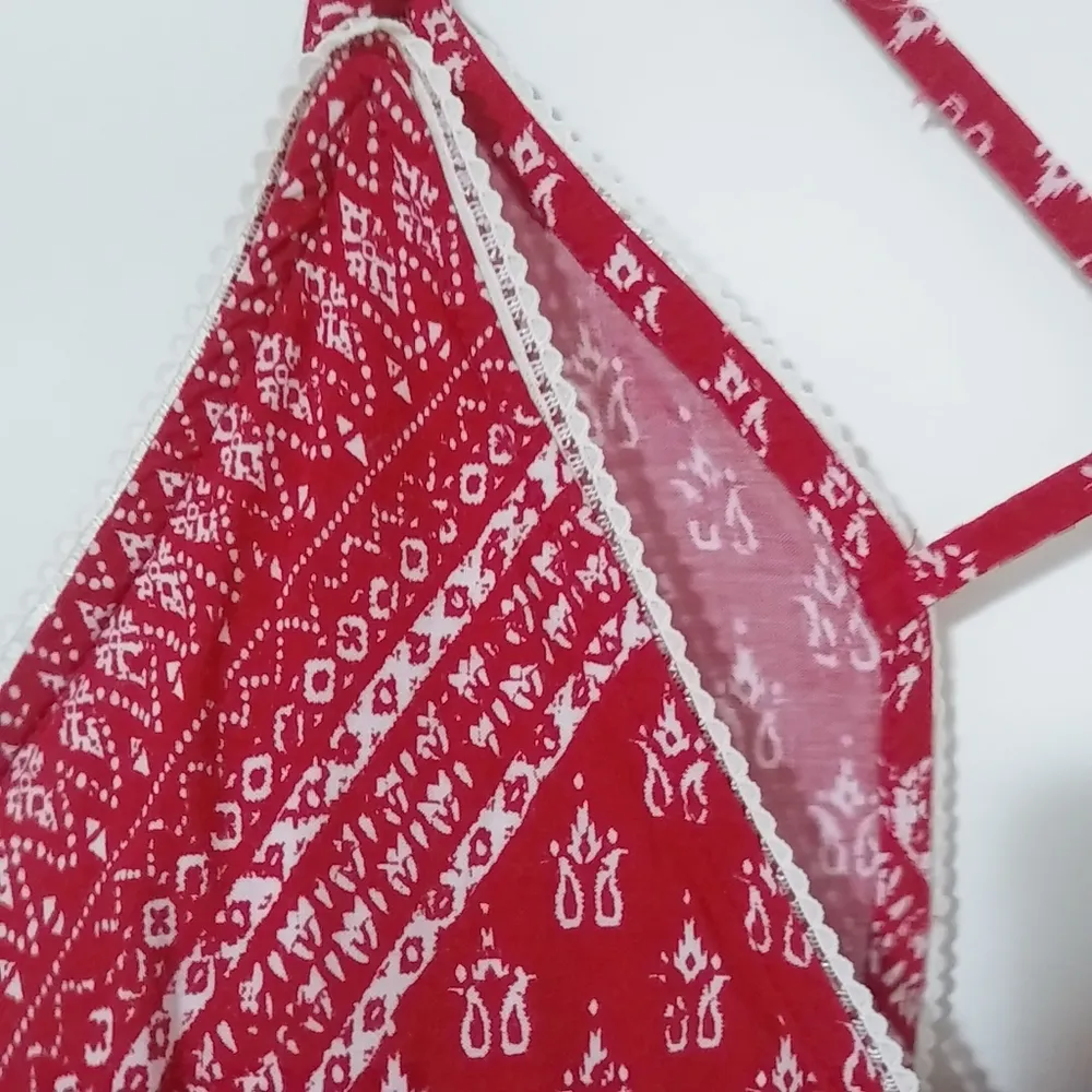 Pull & Bear  LS Red Bandana Romper Short - Image 8