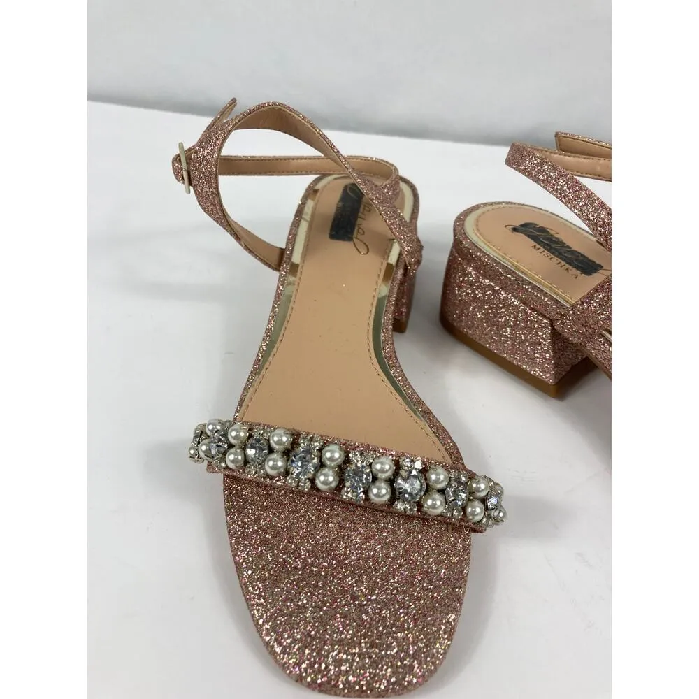 Badgley Mischka Autumn Block Heel Sandal - Rose Gold Size 5 - Image 5