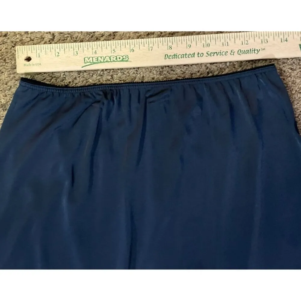 Vintage Lorraine Half Slip Womans Tall Med Used Dark Blue Size undefined - Image 10