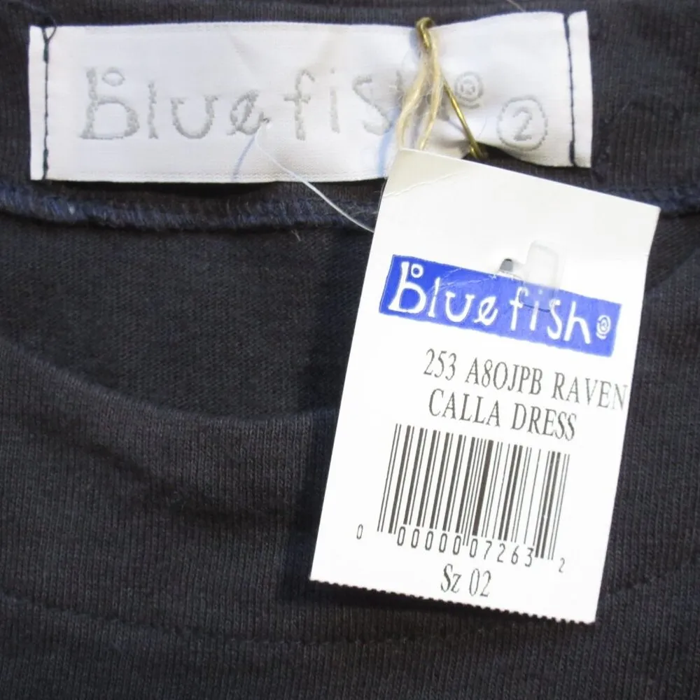 NWT Vintage Blue Fish Calla Maxi in Raven 1998 Botanicals Long T - Image 4