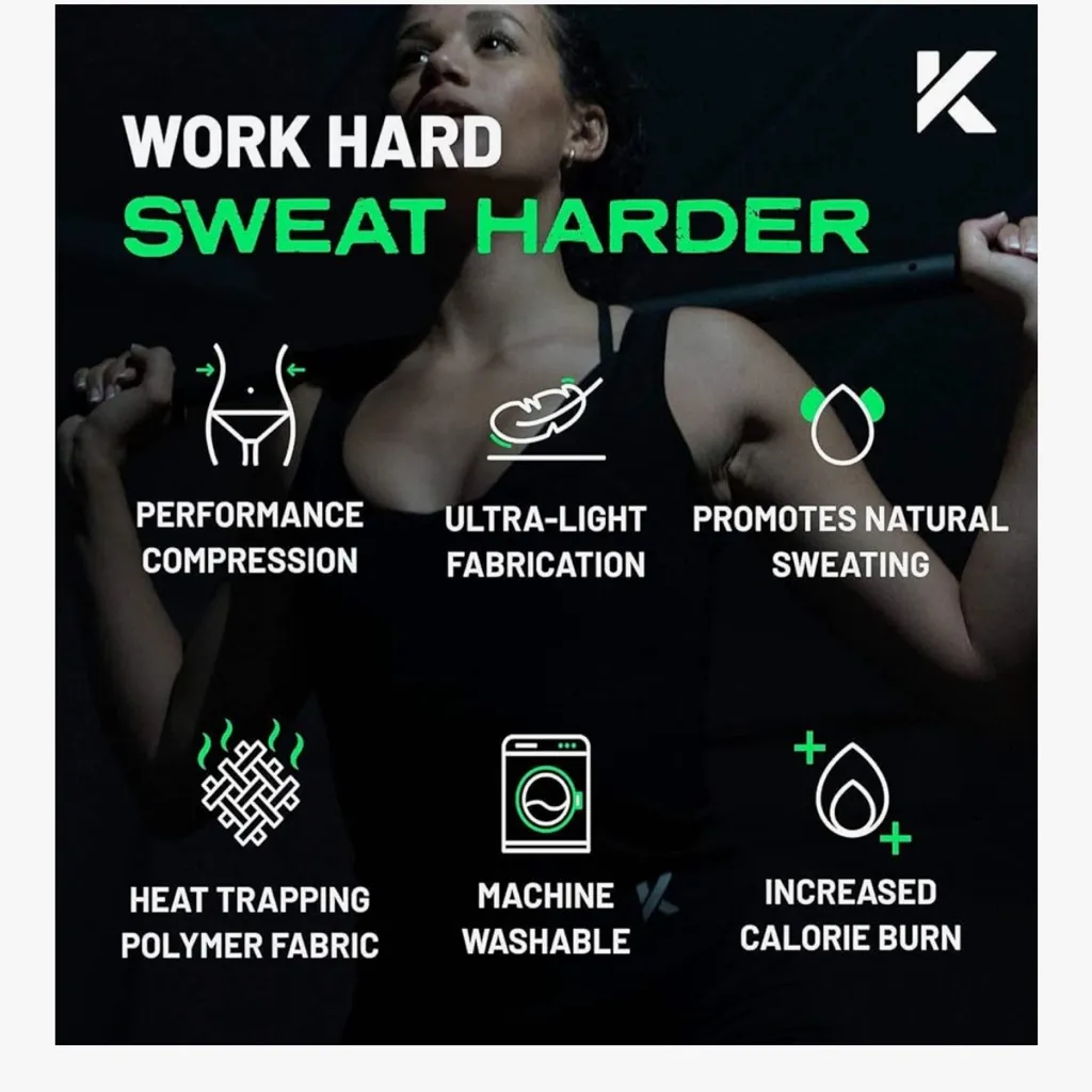 Kewlioo Sauna Compression Workout Shirt Compression Black Size 4X - Image 8