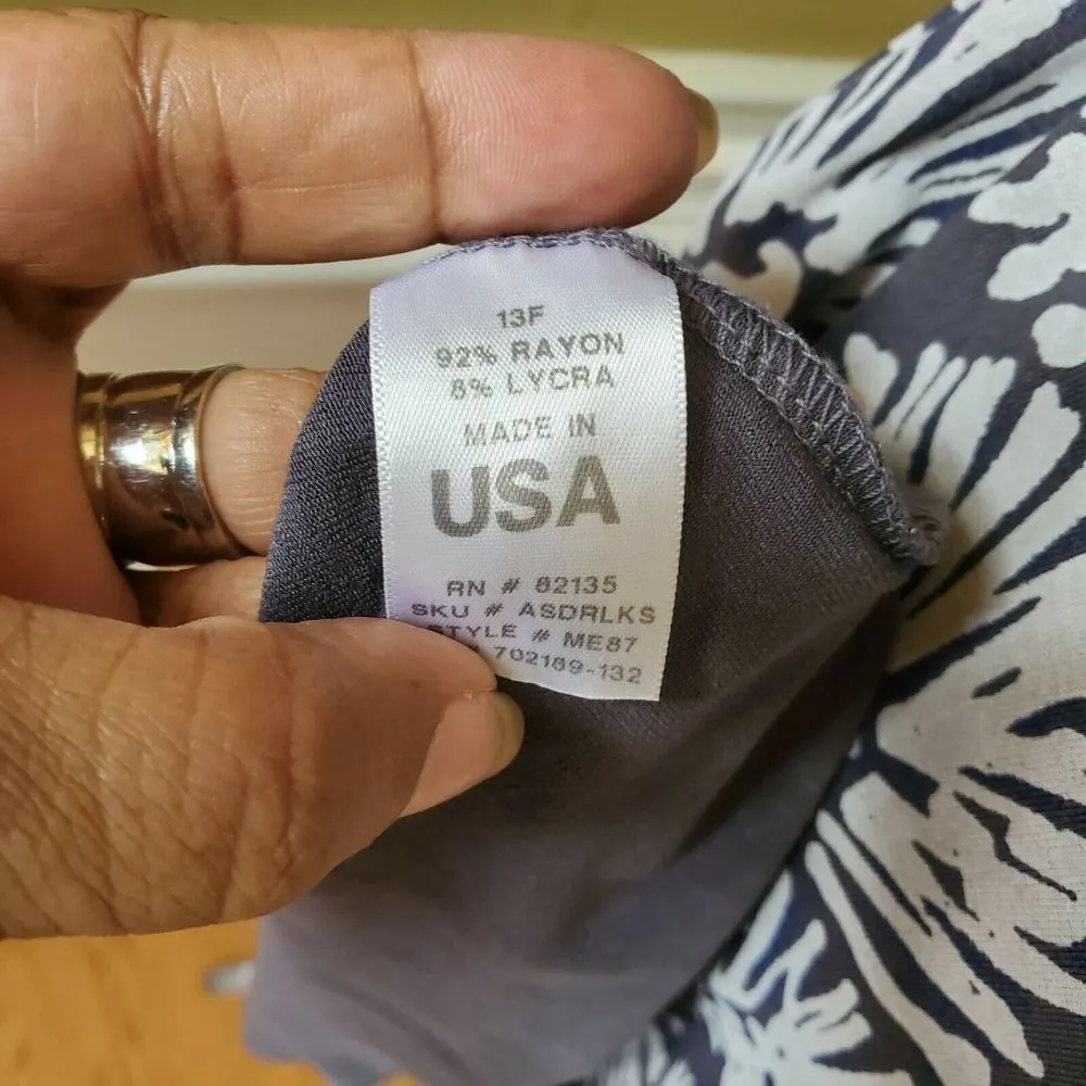 Fresh Produce XS Dress Gray Cap Sleeve Shell Print - Image 9