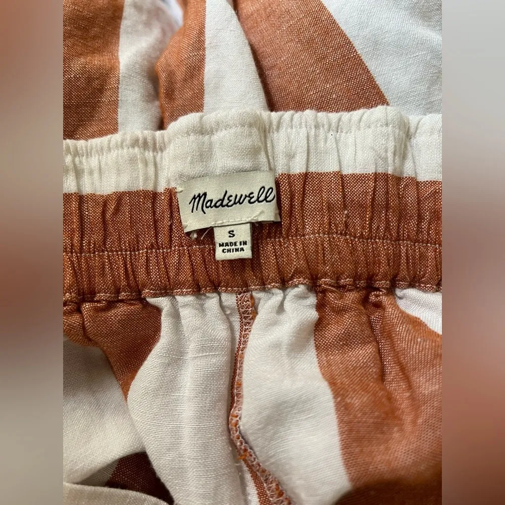 Madewell Huston Pull On Crop Pants in Bold Stripe Size Small - Image 11