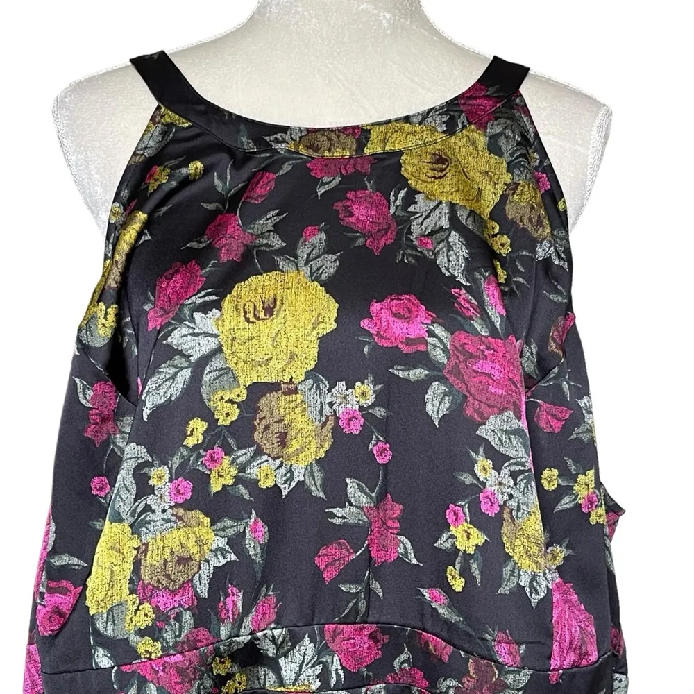 Torrid Georgette Goddess Neck Tank Top Floral Print Women’s Plus Size 5 Zip - Image 6