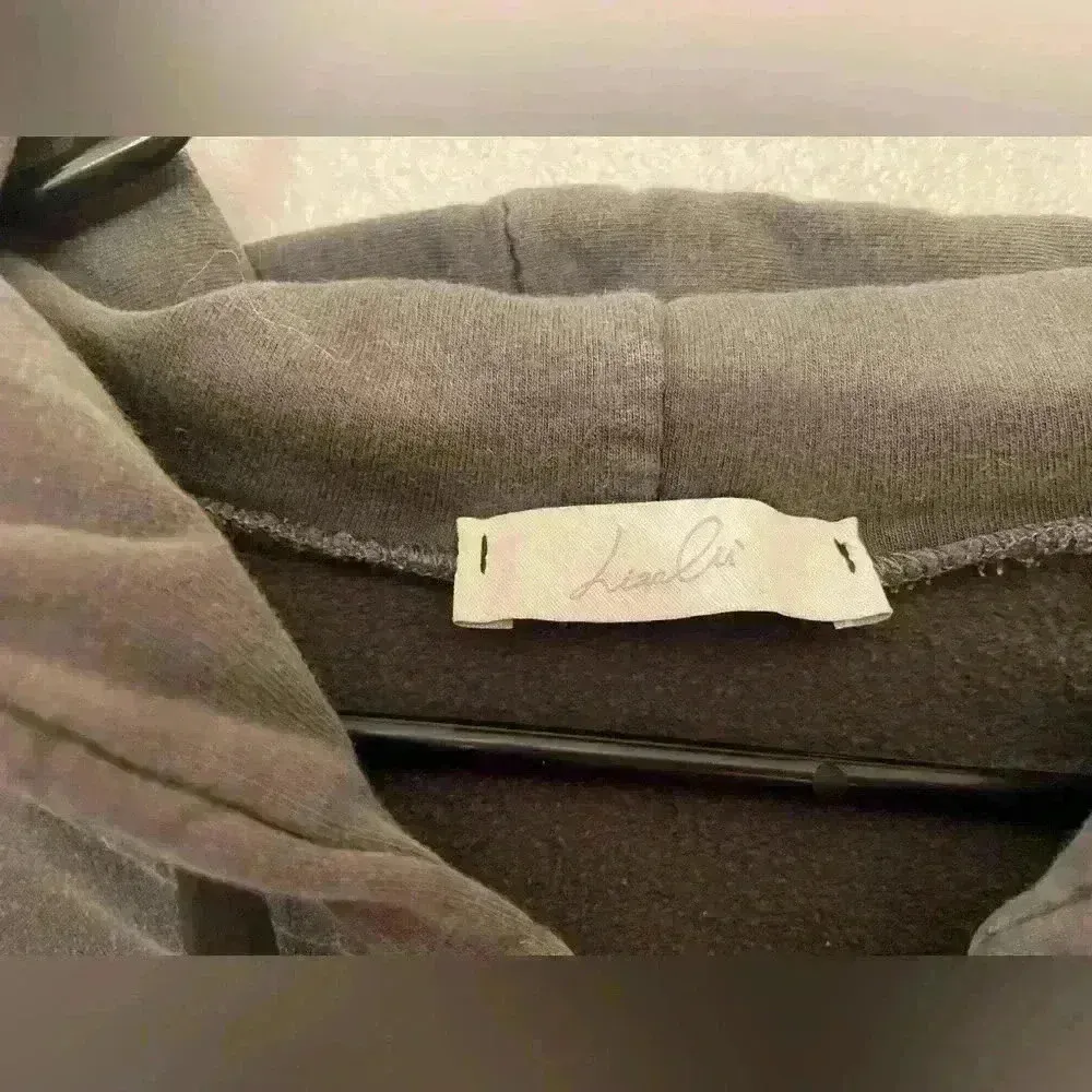 Lizalu‎ Women’s Khaki Lace Long Sleeveless Comfort Hoodie Size XL Green - Image 4