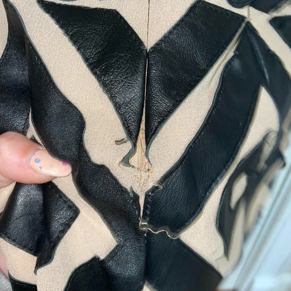 KAS New York leather accent dress Size M - Image 4