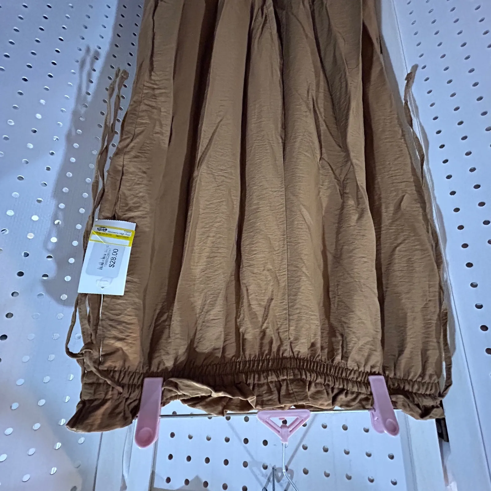 NEW A New Day Brown Paper Bag Waist Wide Leg Cropped Pants Womens Medium - Image 8