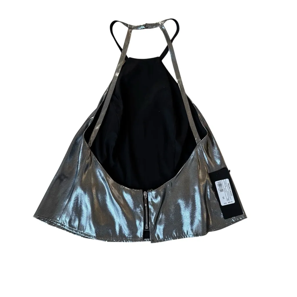 Marciano  XS VINTAGE $98 RETAIL NWT Silver Blouse  - Image 2