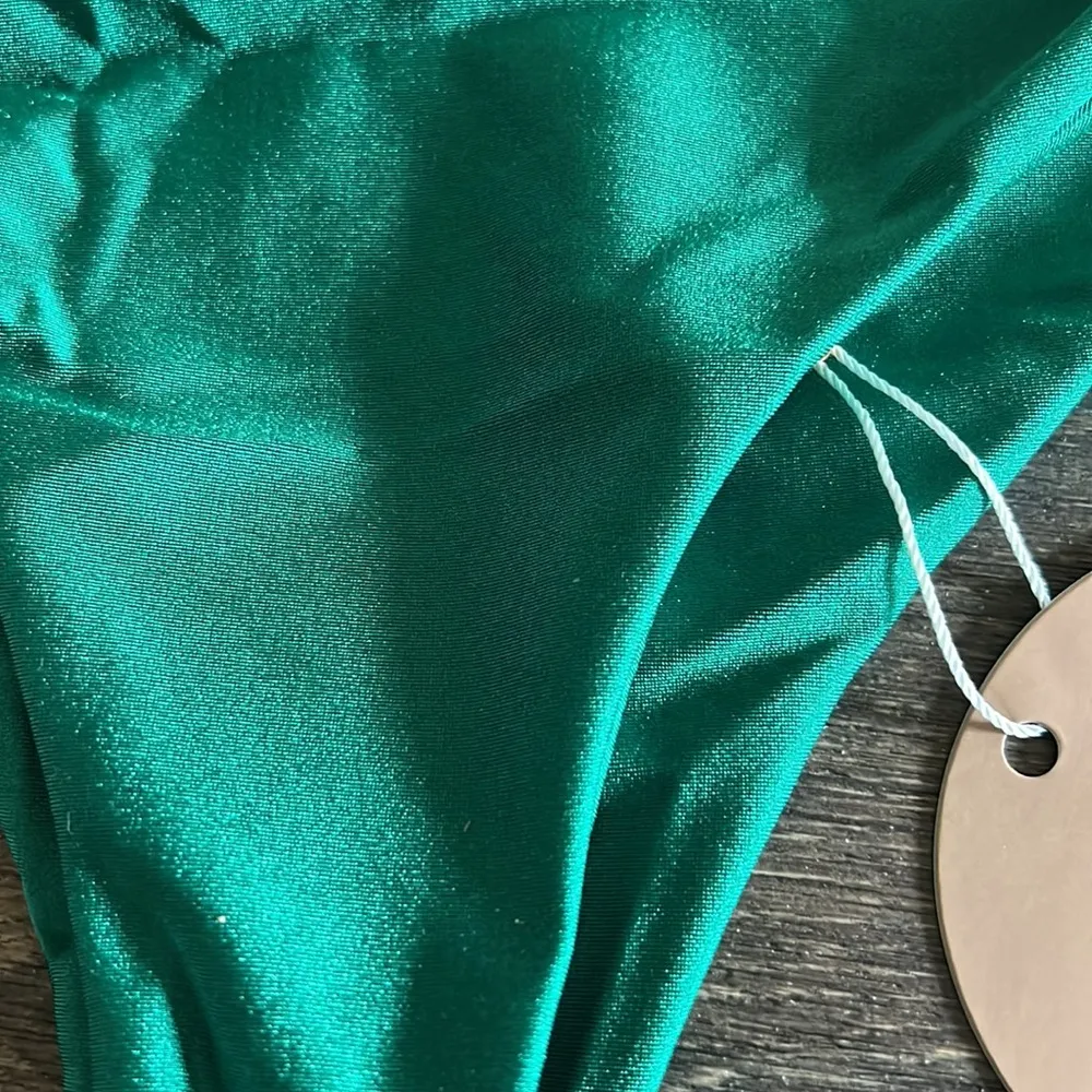 leticia satin bottom in Esmeralda Green - Image 4