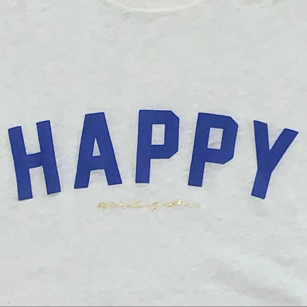 Spiritual Gangster Yoga Crop Top "Happy" Tank White Sleeveless - Image 11