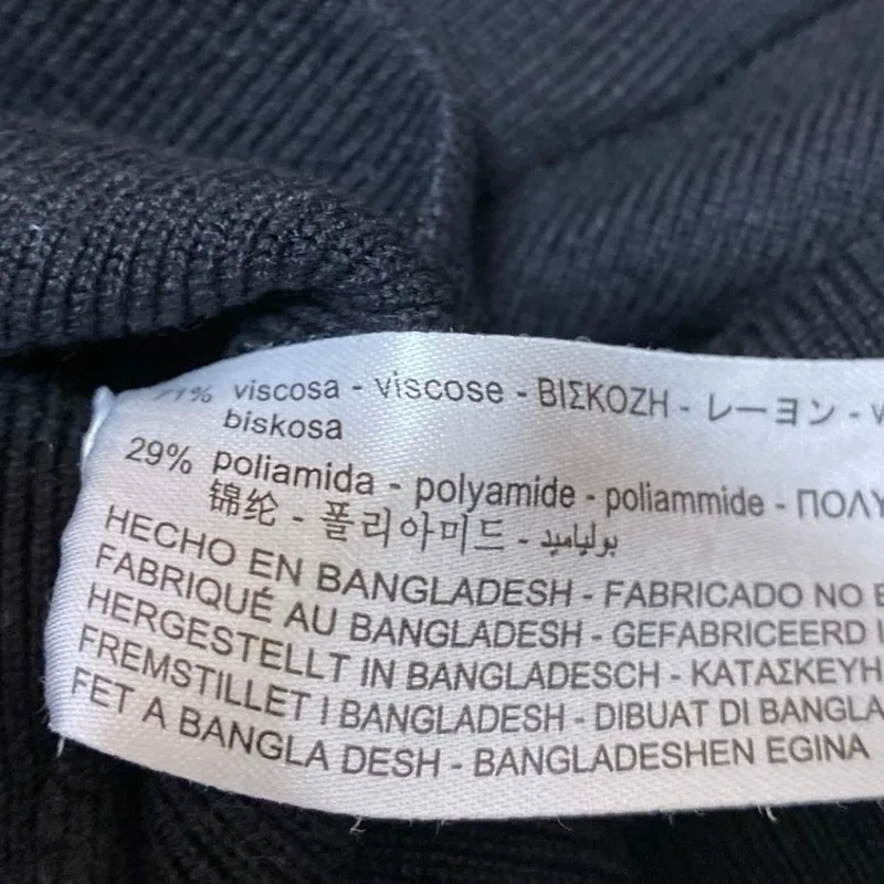 Zara Women's Black Long Sleeve Crew Neck Ribbed Knit Sweater Crop Top Size S - Image 4