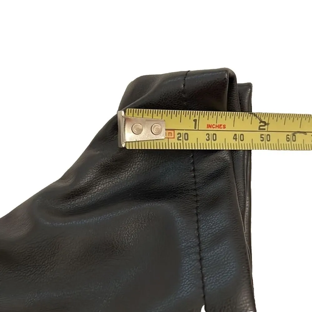 Windsor Black Faux Leather Paper Bag Shorts Womens Size Small NEW - Image 7