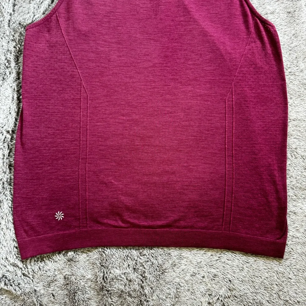 Athleta Seamless Essence Tank Sz S Red/Maroon - Image 3