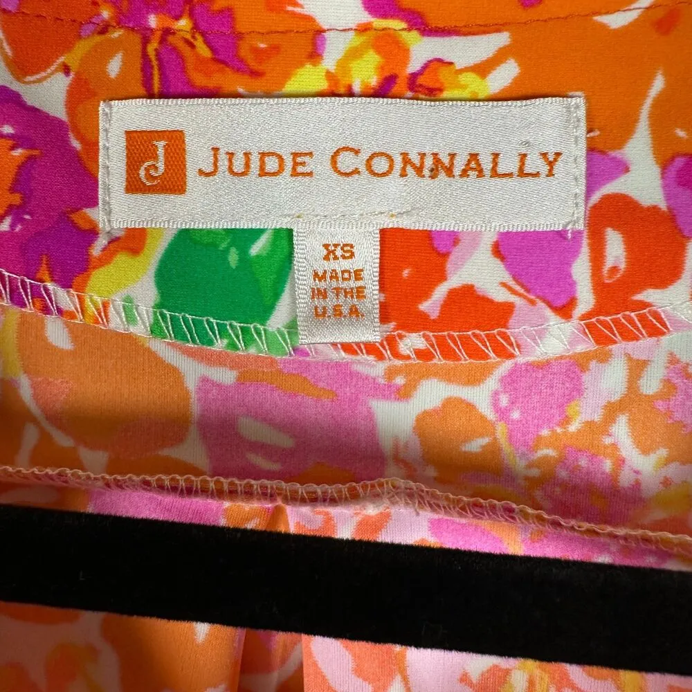 Jude Connally Bright Bold Floral Shift Dress Size XS - Image 6
