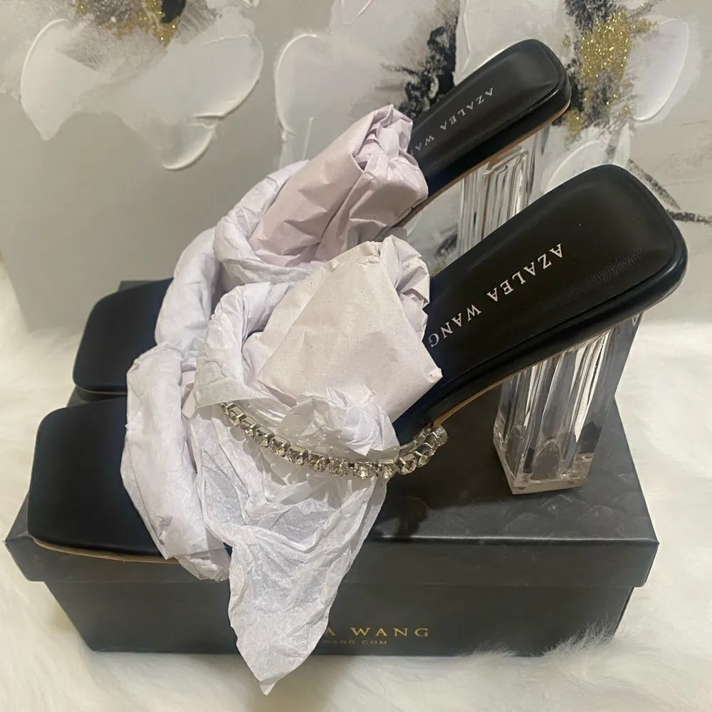 AZAELA Wang Chunky Sandal Size 9 Black - Image 6