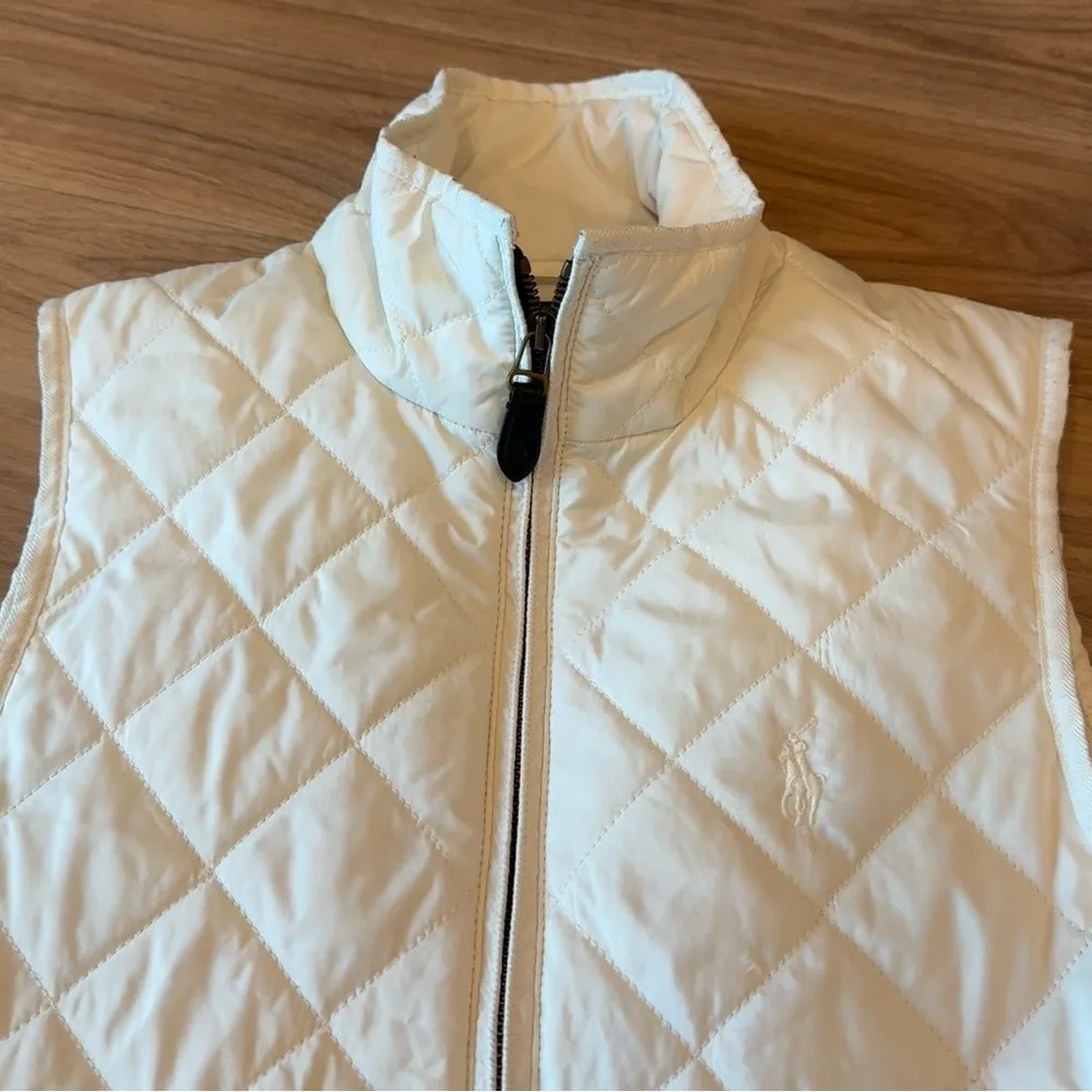 Ralph Lauren Cream Puffer Vest - Image 4