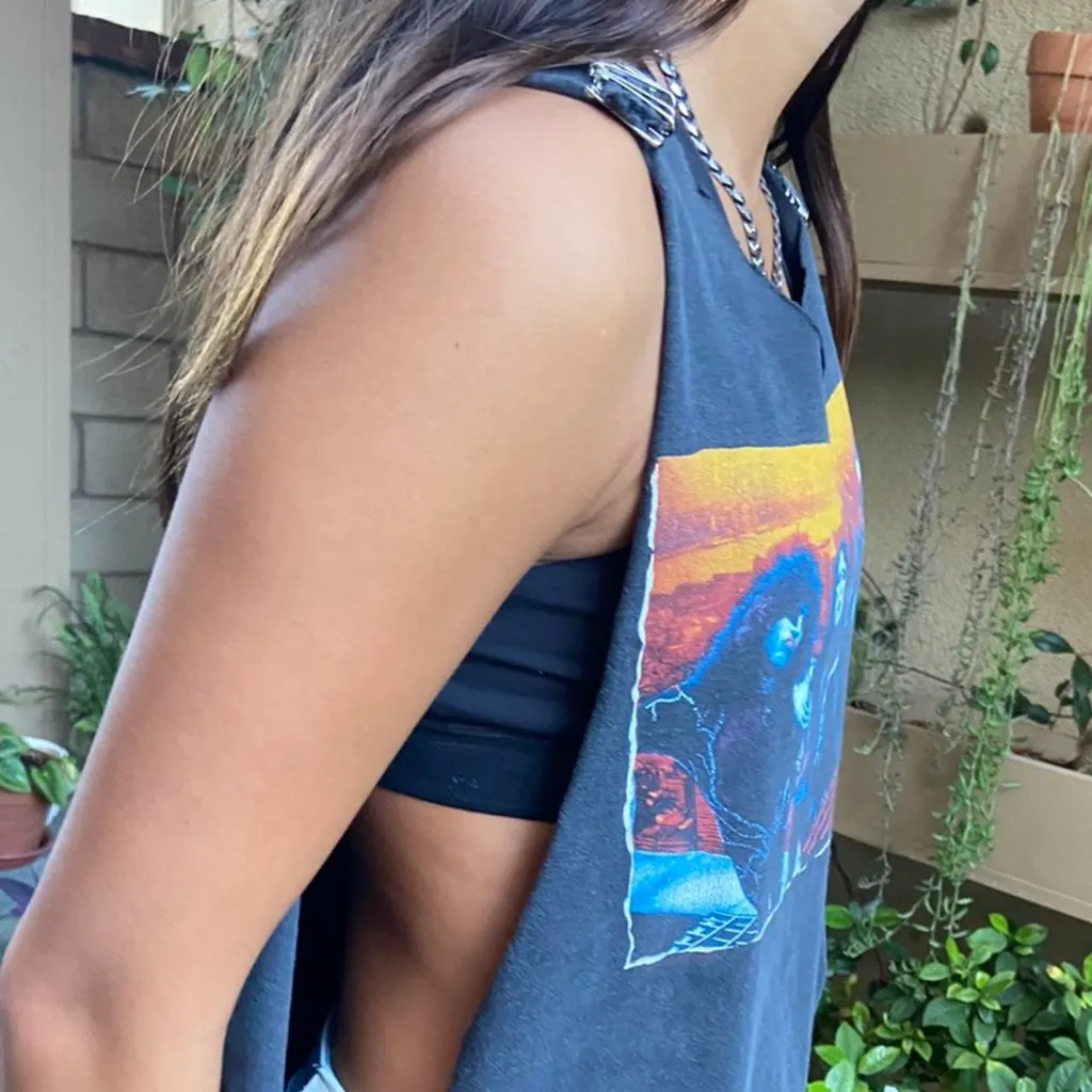 KISS Original Vintage USA 2000 Rock Shirt Sleeveless Tank Black Size L - Image 3