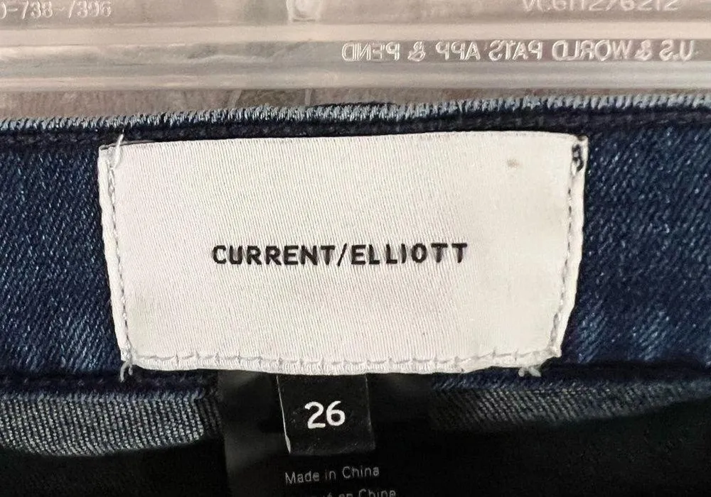 Current/Elliott The Stiletto Jean in Erwin Red Tartan Size 26 - Image 7