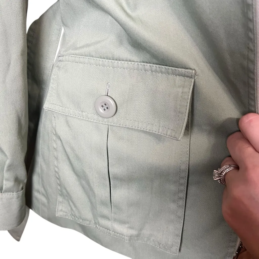 VTG Montgomery Ward Utility Jacket Women’s Sz Small Green Hooded 70s 80s Safari - Image 7