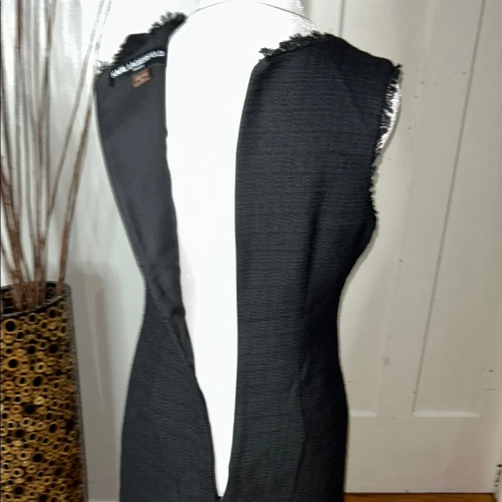 Karl Lagerfeld Black Sleeveless V-Neck Sheath Dress - Image 9