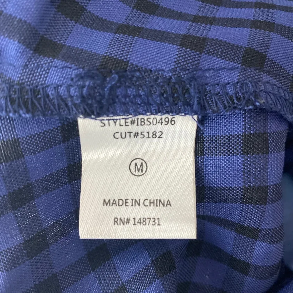 Blue Blush Crop Top blue black plaid zipper front buckle straps women sz M NWOT - Image 6