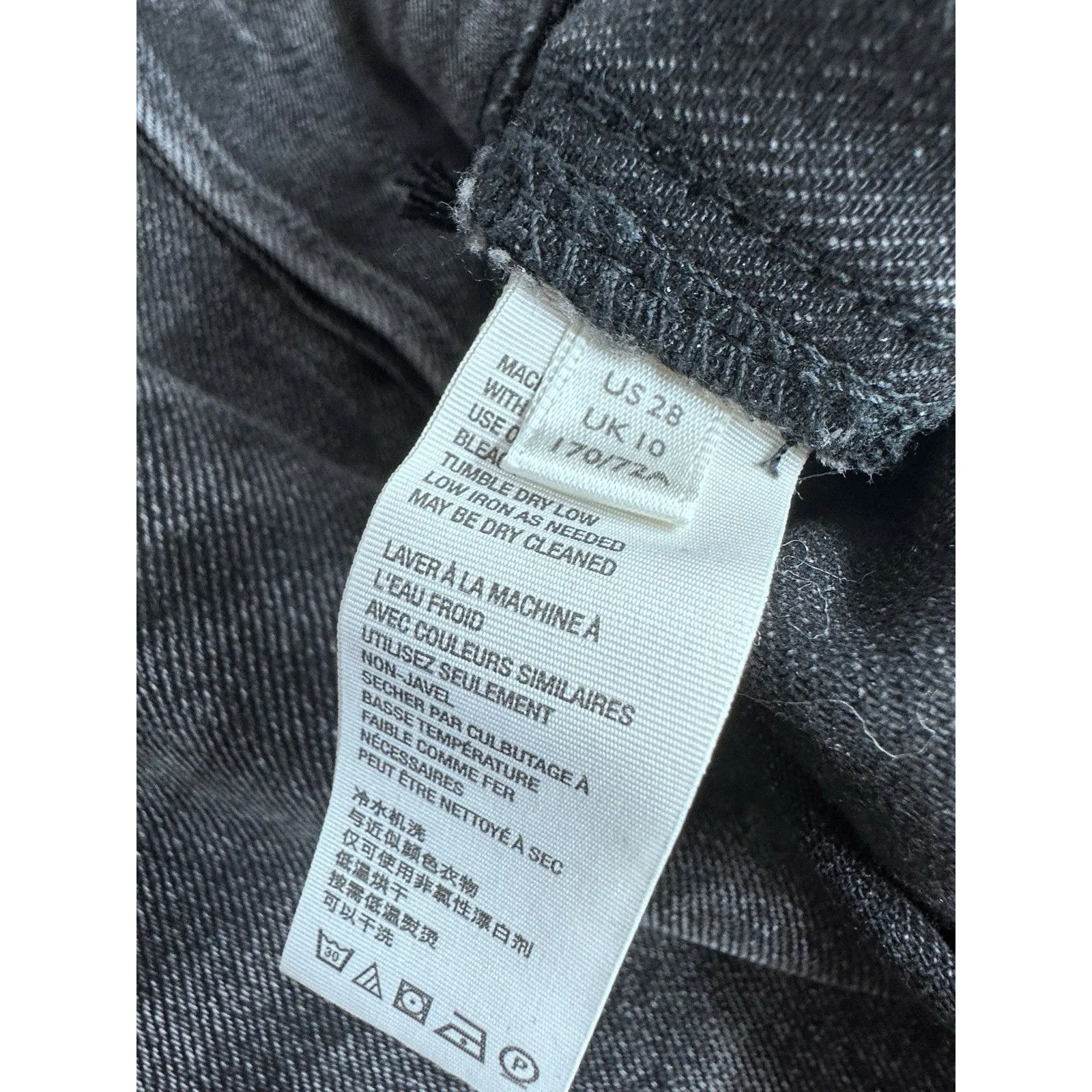 NWT Free People We The Free Brea Cutoff Denim Mini Skirt Black Sz 28 Grunge Y2K - Image 8