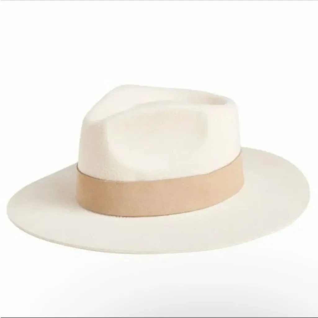 Teressa Foglia x Curateur Lynn Vegan Suede Felt Hat, Brand new, MSRP $400 White - Image 4