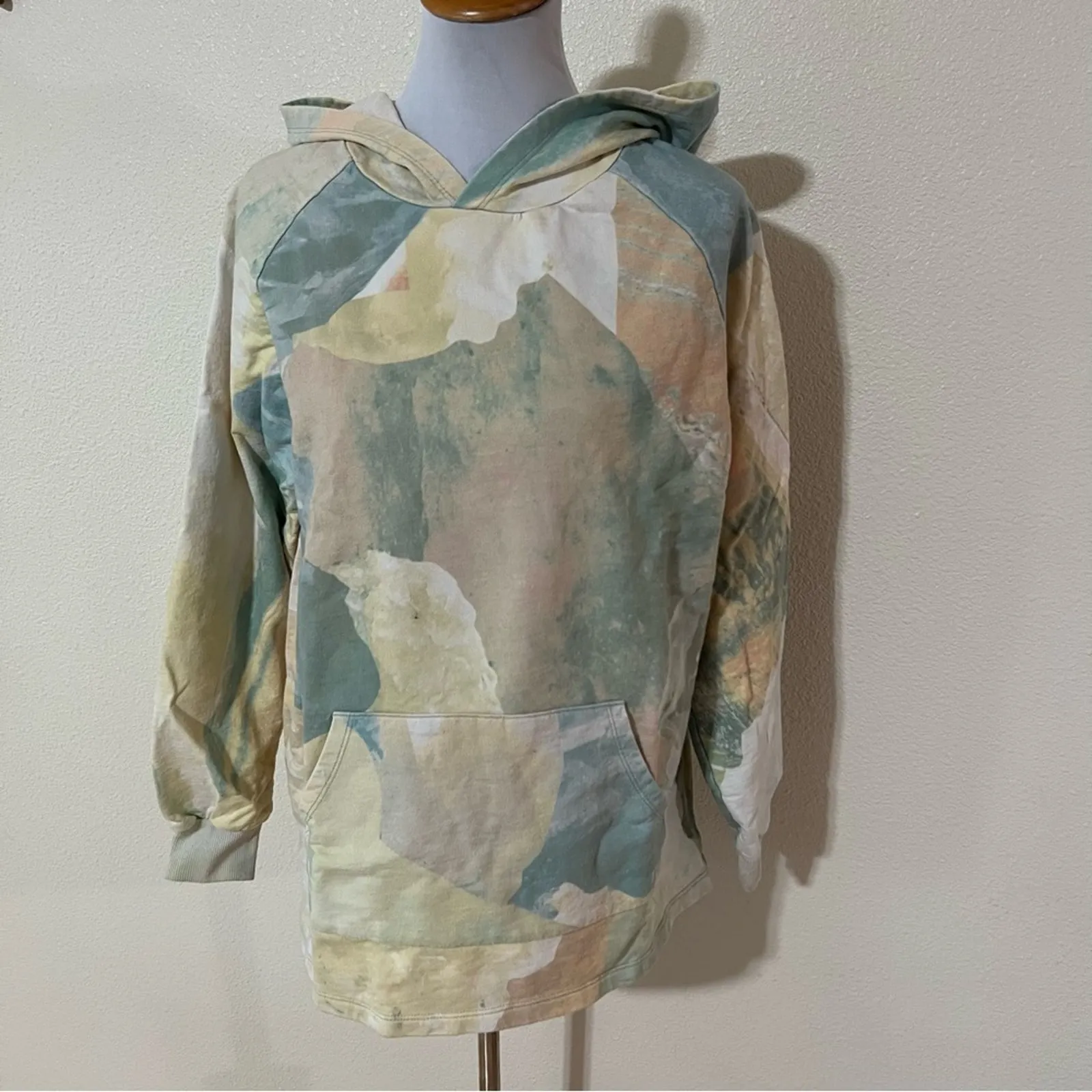 Baja East Tie Dye Crystal Print Hoodie hooded Pullover Sweater 2 / US LARGE Green - Image 7