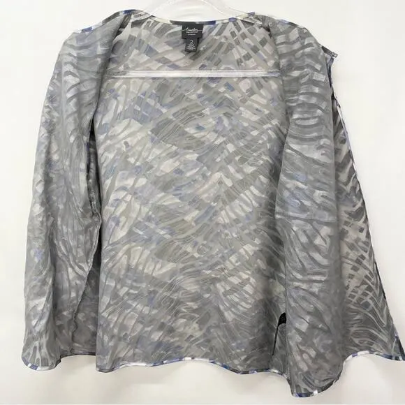 Chico's Travelers Collection‎ Watercolor Jacket Size Large Sequin - Image 13
